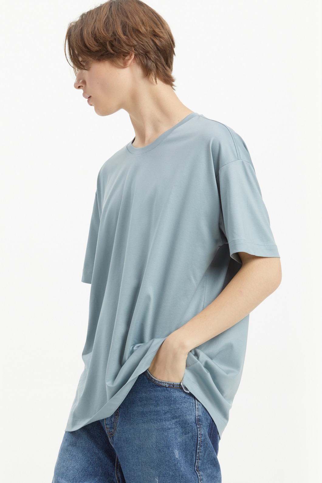 M_시그니처 루즈 &amp; 릴렉스 핏 반소매 티셔츠 (180gsm)