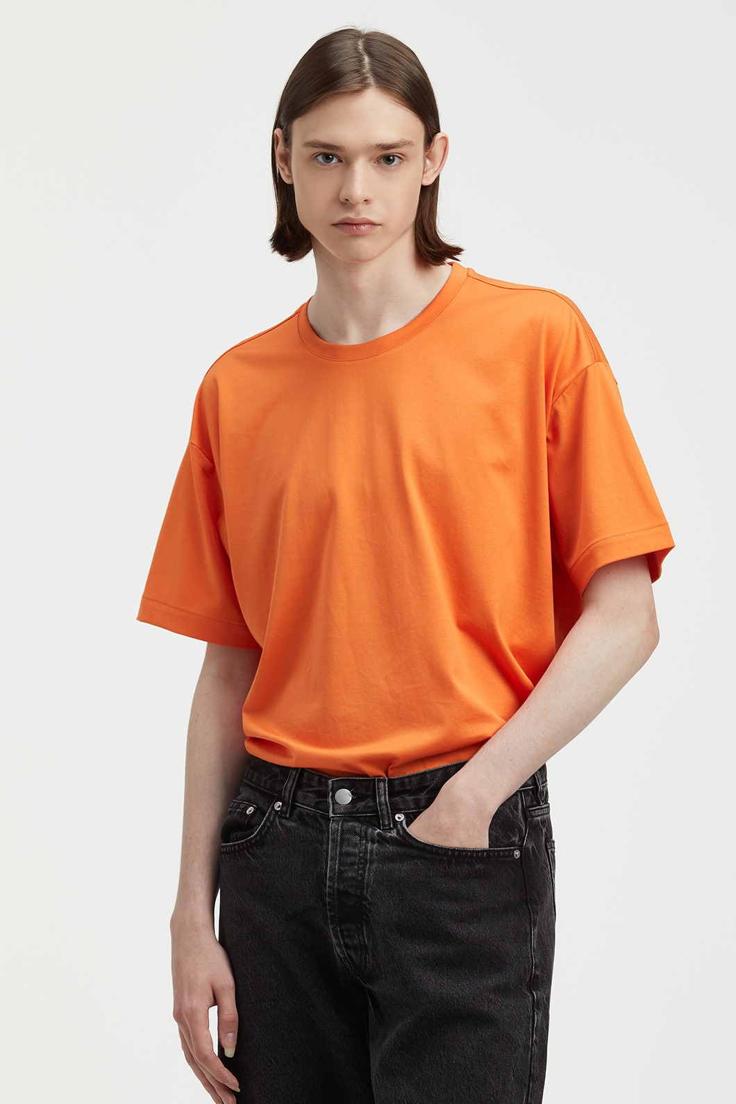 M_시그니처 루즈 &amp; 릴렉스 핏 반소매 티셔츠 (215gsm)